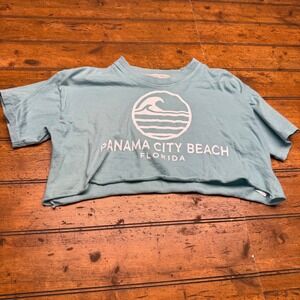 Ocean Drive Panama City Beach Florida Cropped T Shirt Womens Size M